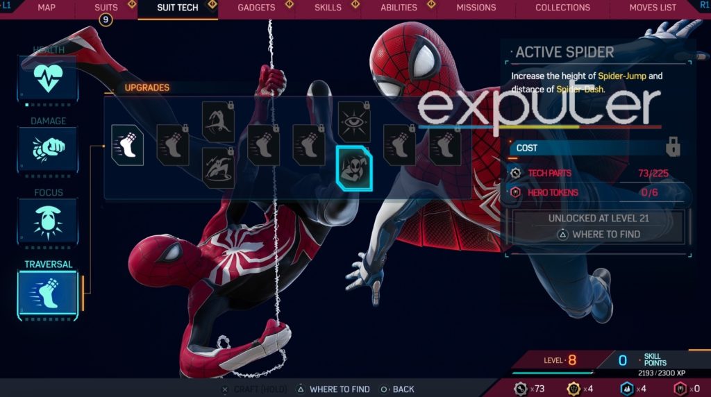 Spiderman 2 Best Suit Tech Upgrades