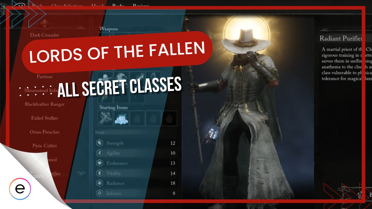 Lords of the Fallen All Secret Classes - (Lord, Radiant Purifier, Putrid  Child & Dark Crusader) 