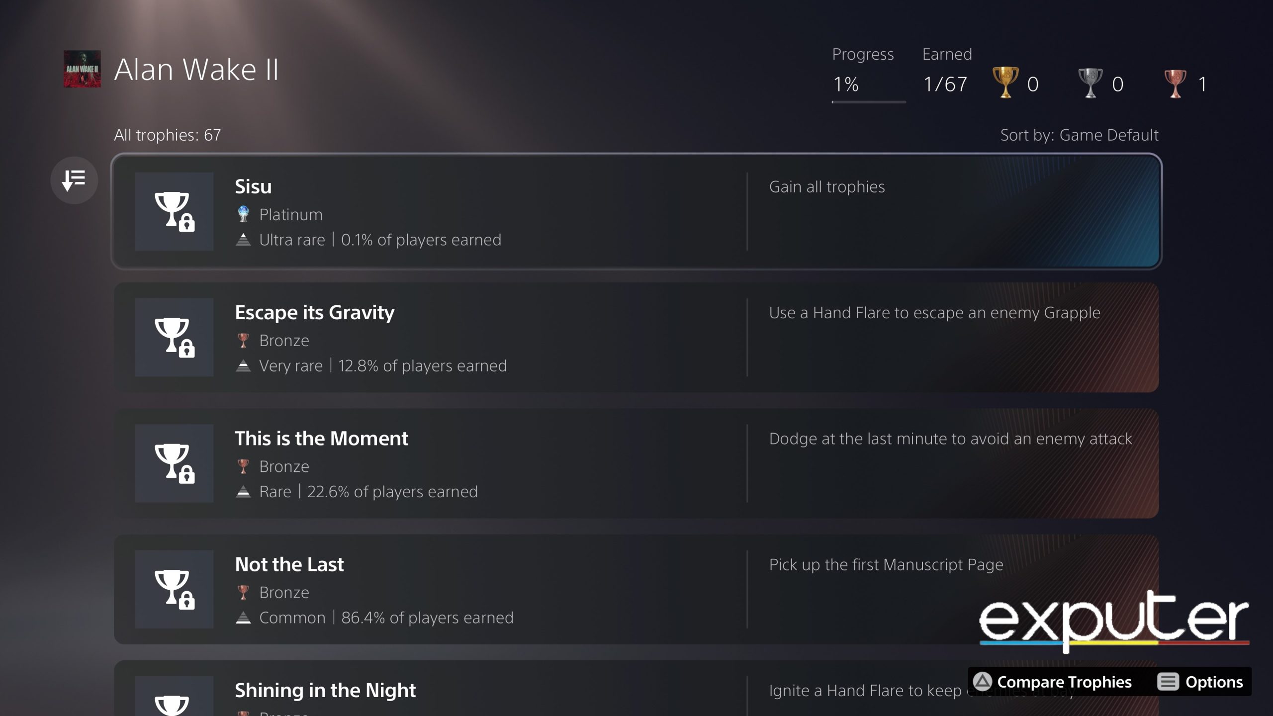 alan wake 2 achievements