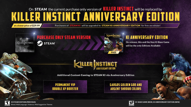 Killer Instinct's Goes Free-To-Play On Steam Today