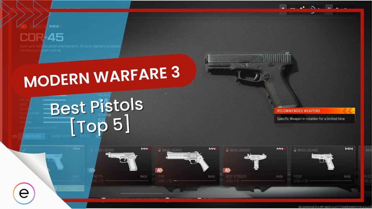 Call of Duty MW3: Best Pistols [Top 5] - eXputer.com