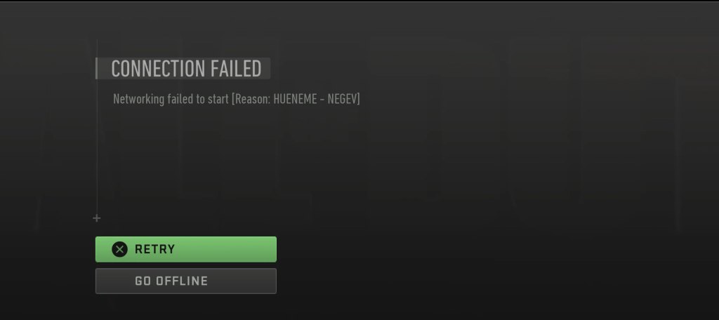 Huenme - Negev Error