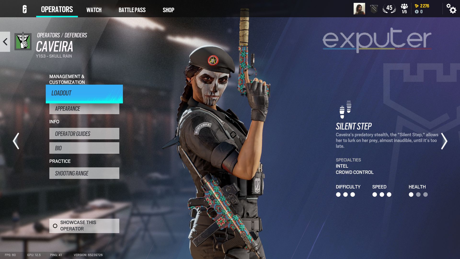 Caveira as a Roamer