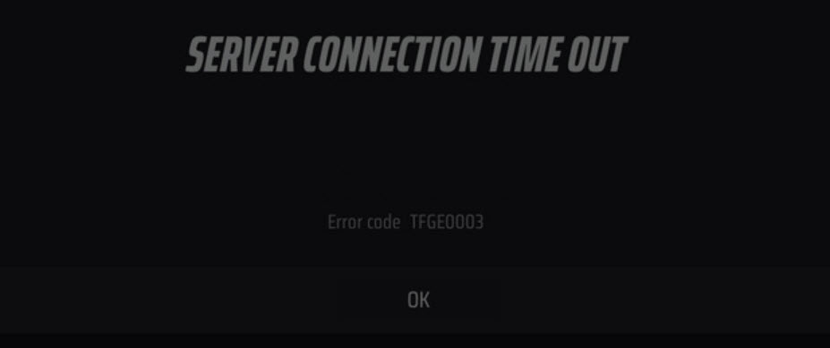 The Finals error TFGE0003