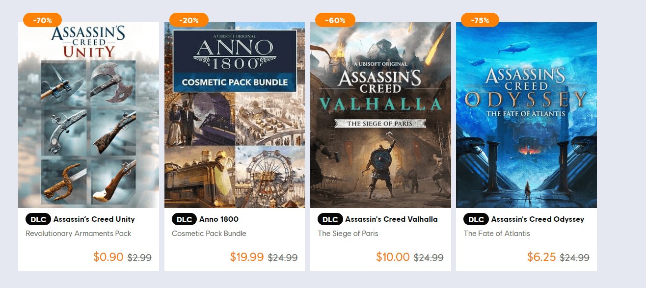 Some of the Highest Discounted DLCs on the Ubisoft Store Right Now