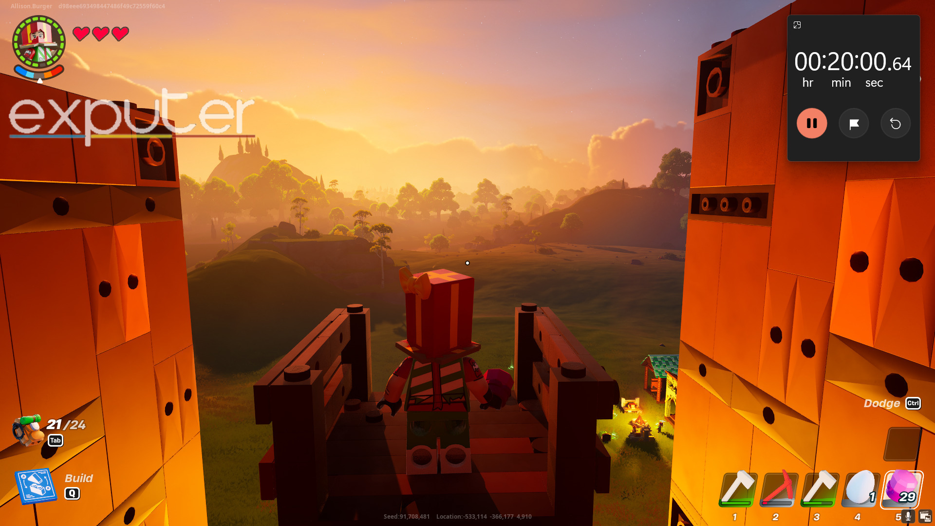 Sunrise in LEGO Fortnite