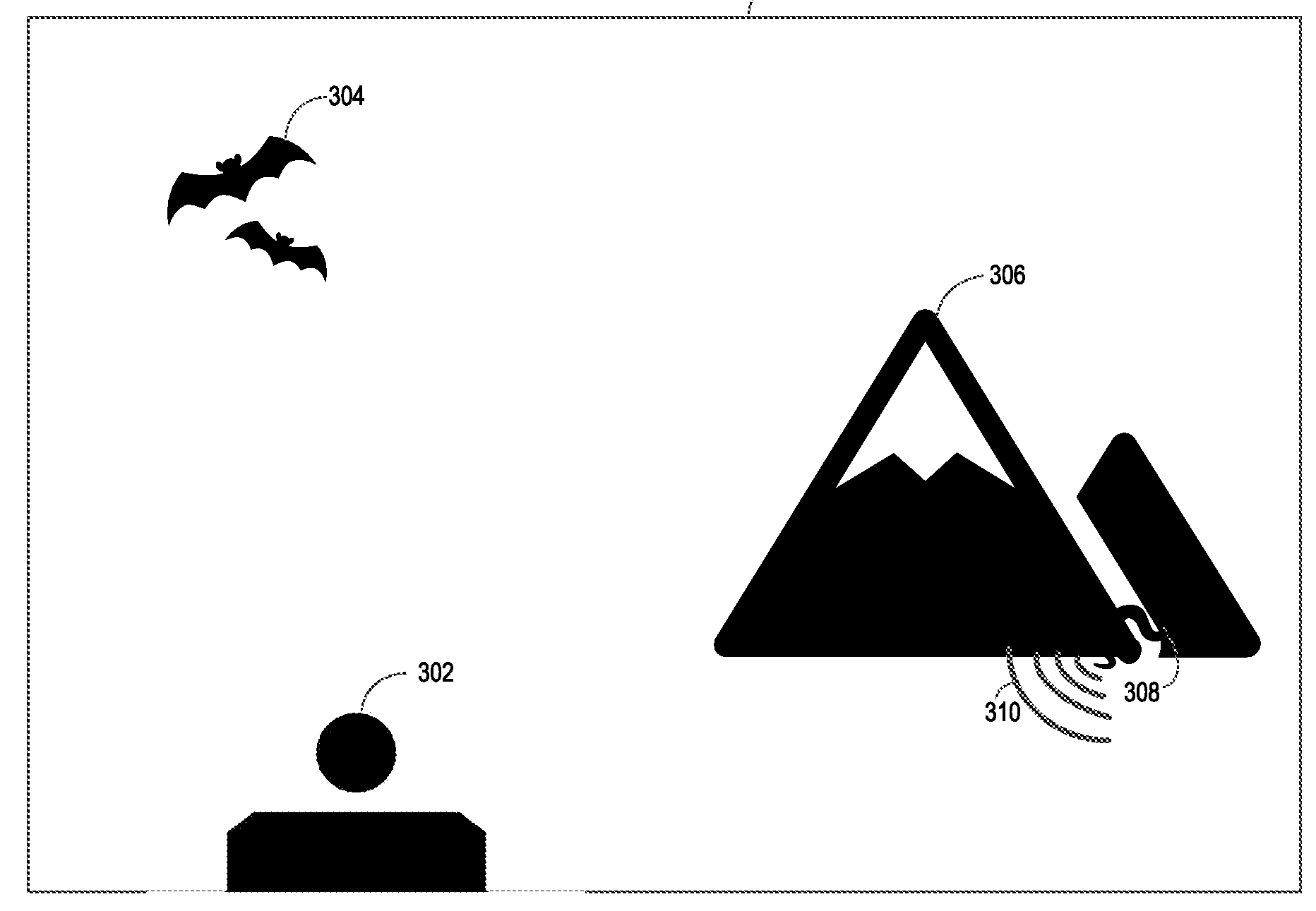 The image shows an example of a virtual effect indicator as per the proposed system.