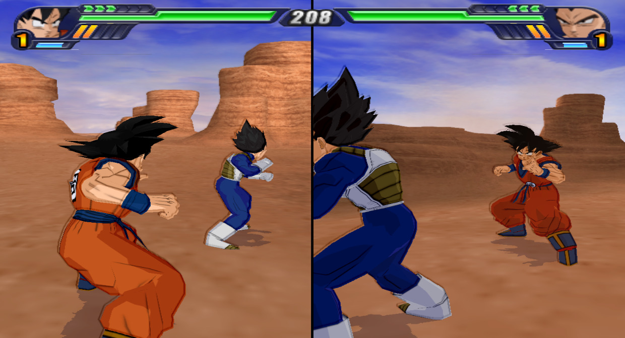 The most fun I had in Budokai Tenkaichi 3 was in the split-screen co-op mode