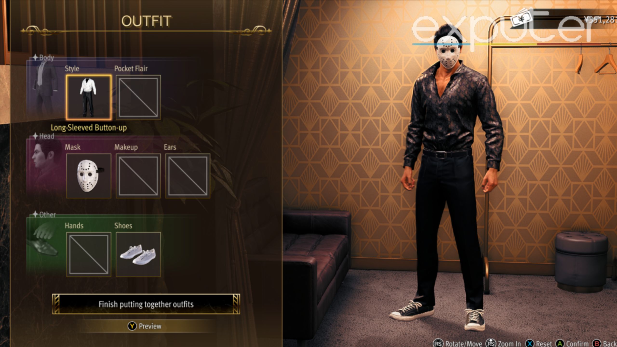 customizable outfits kiryu