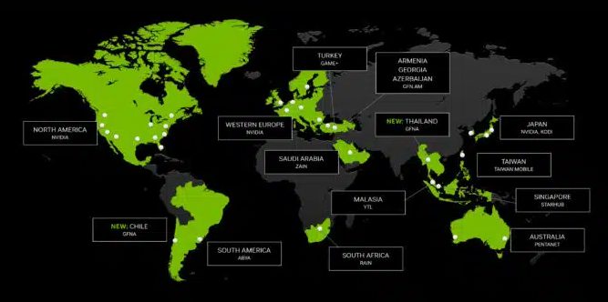 GeForce Now Region Availability