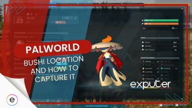 Palworld Bushi Location and How to Capture it. (image copyrighted by eXputer)