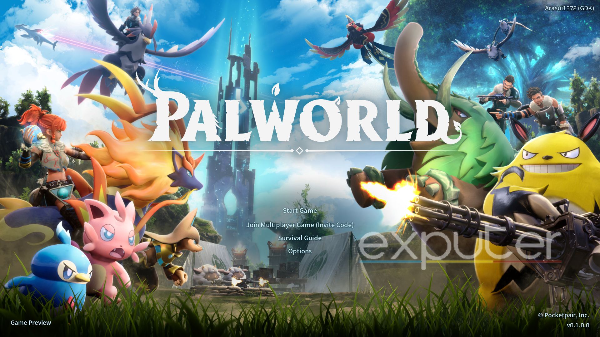 Palworld Main Menu