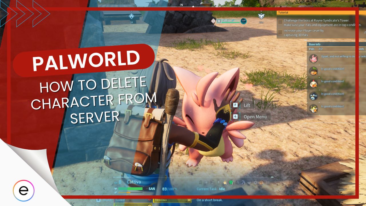 Palworld how to delete character from server player and host