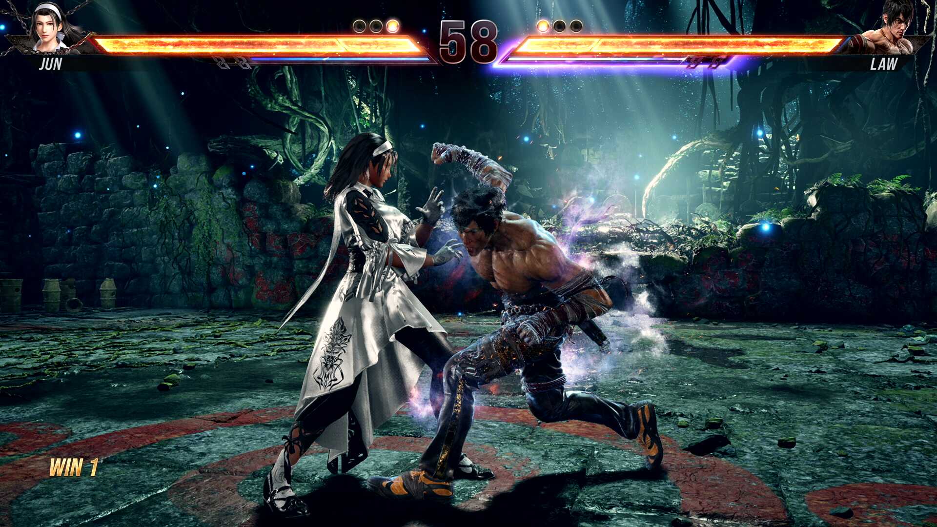 Jun vs. Lars in Tekken 8.