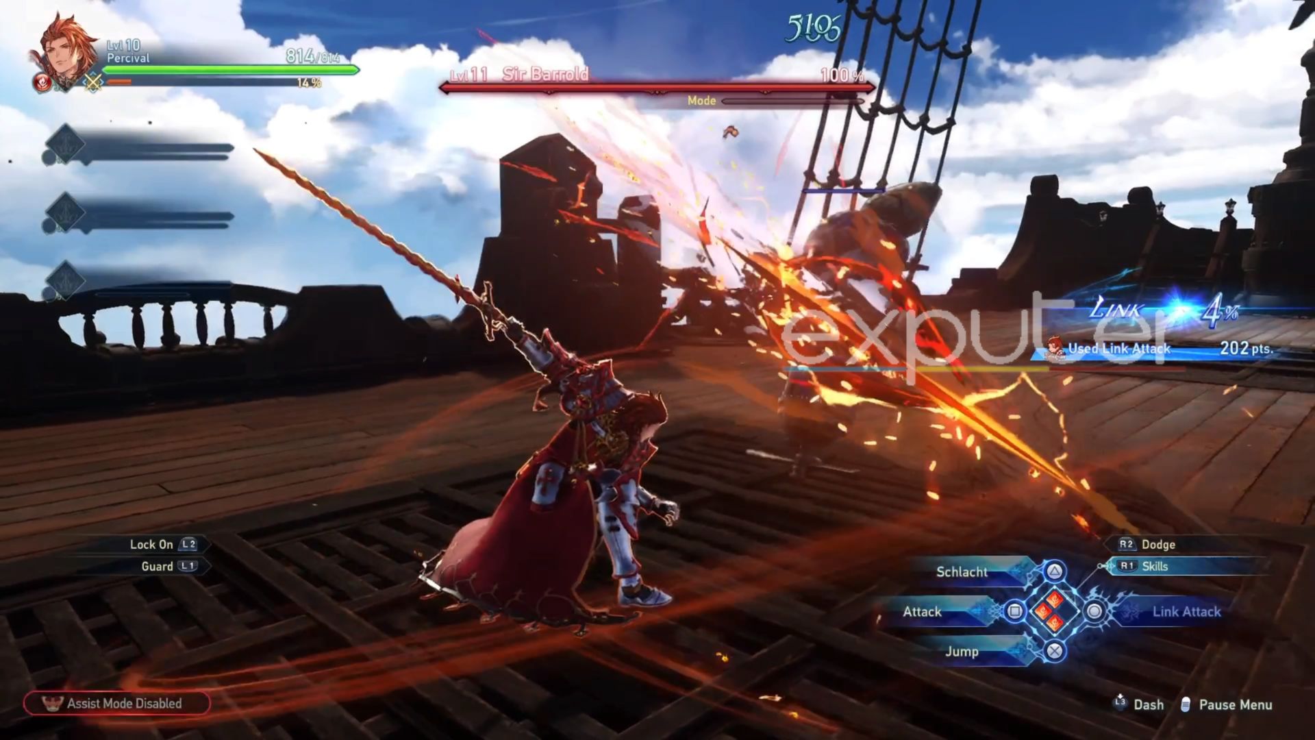 Percival Weapon Slash Attack In Game