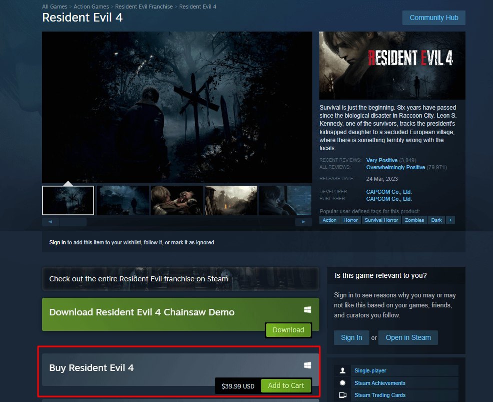 Resident Evil 4 on Steam