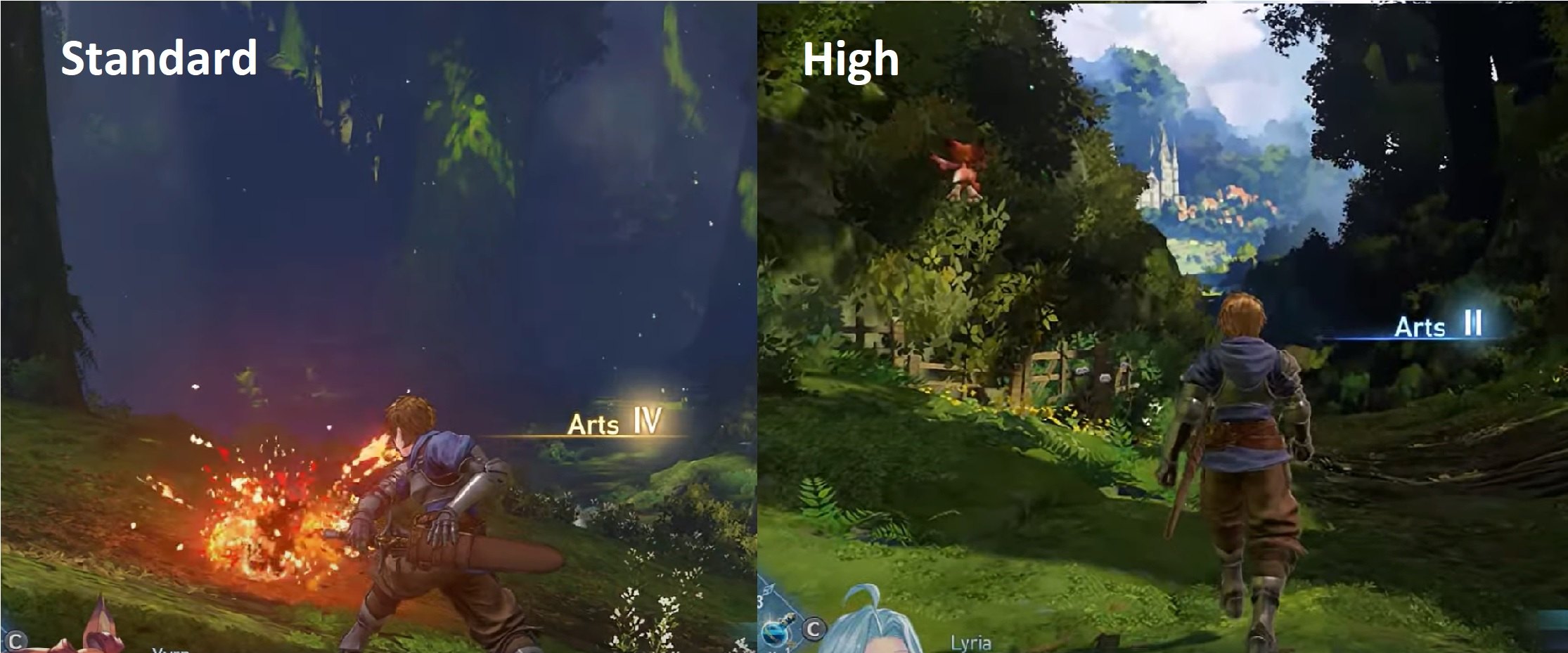 granblue fantasy relink setting comparison