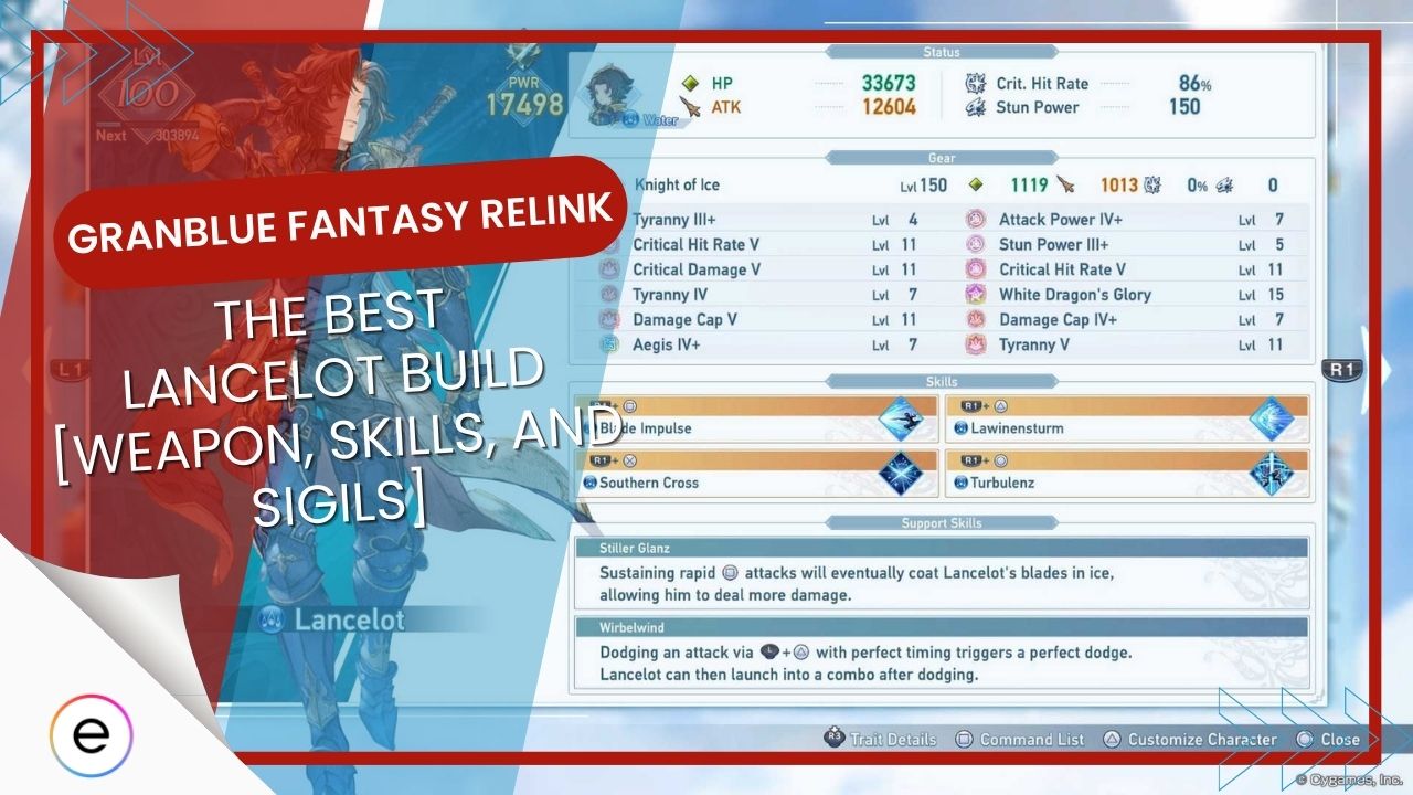 Granblue Fantasy Relink Best Lancelot Build Tried And Tested