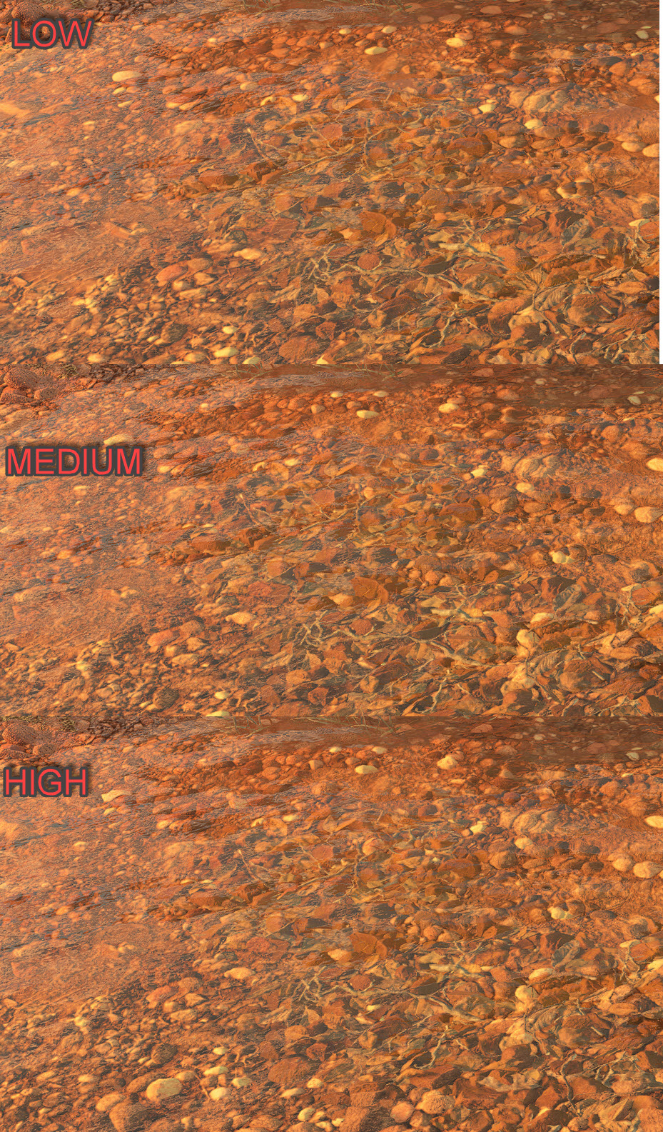 Horizon Forbidden Terrain Quality Comparison