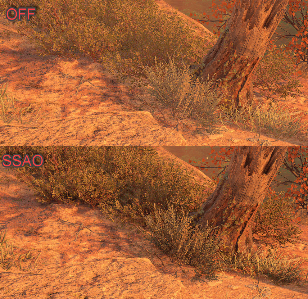 Horizon Forbidden West Ambient Occlusion Comparison