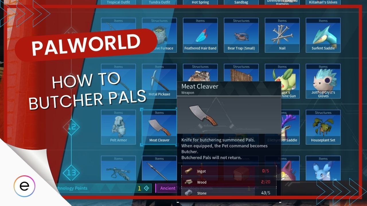 Palworld: How To Butcher Pals [Our Suggestions] - eXputer.com