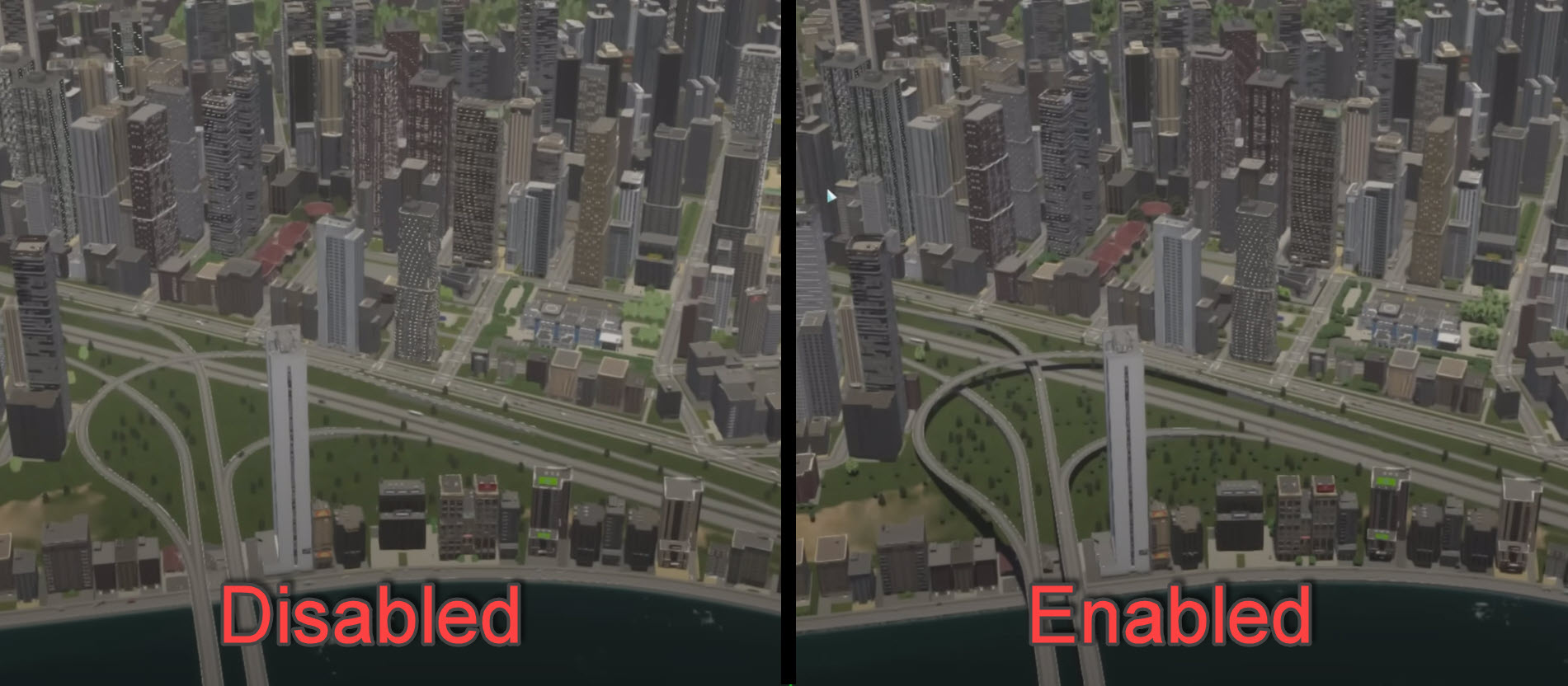 Shadows Comparison Cities Skylines 2