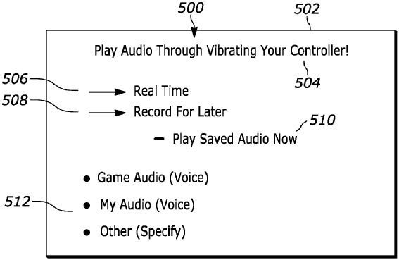 The image shows an example user interface of the new Sony feature | Image Source: Patentscope