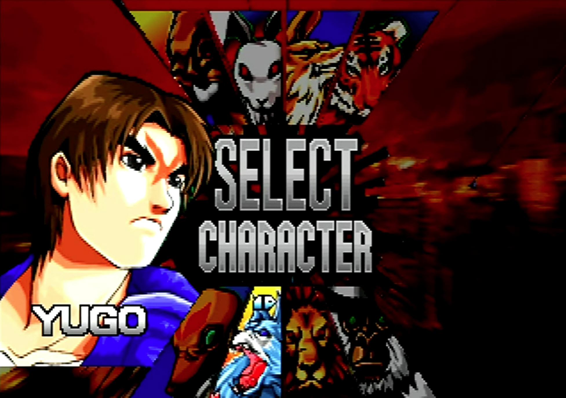 Bloody Roar Character Select Screen