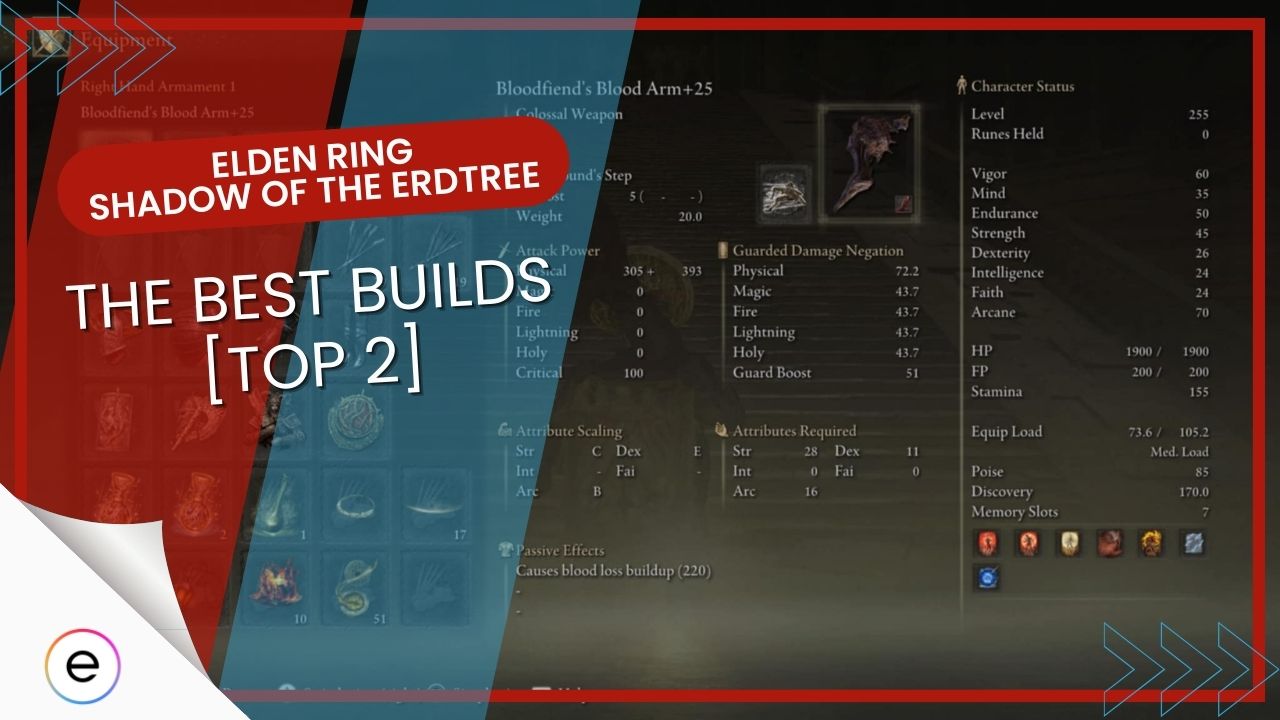 Elden Ring Shadow Of The Erdtree: 2 лучшие сборки [выбор эксперта]