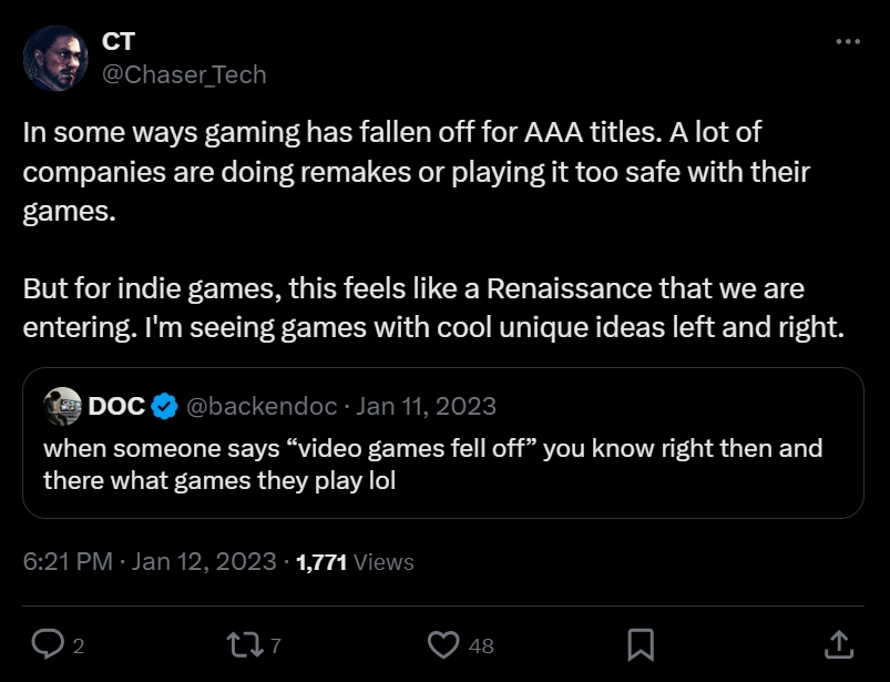 Indie Games Are On The Rise