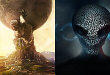 Official cover images of XCOM 2 and Civilization VI