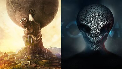 Official cover images of XCOM 2 and Civilization VI