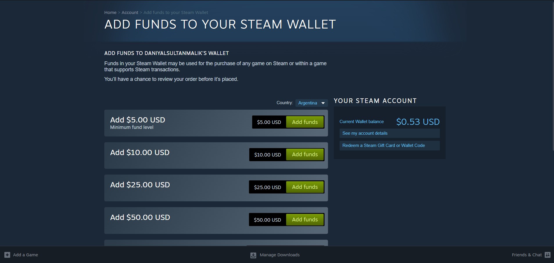 Steam Wallet Funds