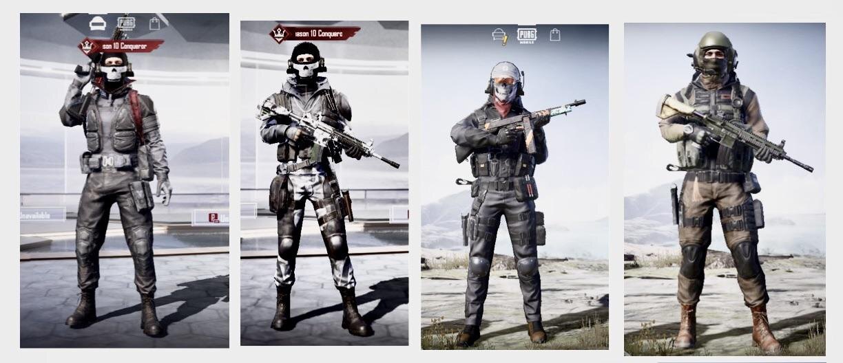 Military skins in PUBG Mobile
