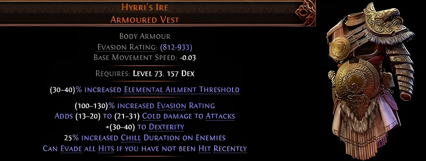 Showcasing body armor stats in Path of Exile