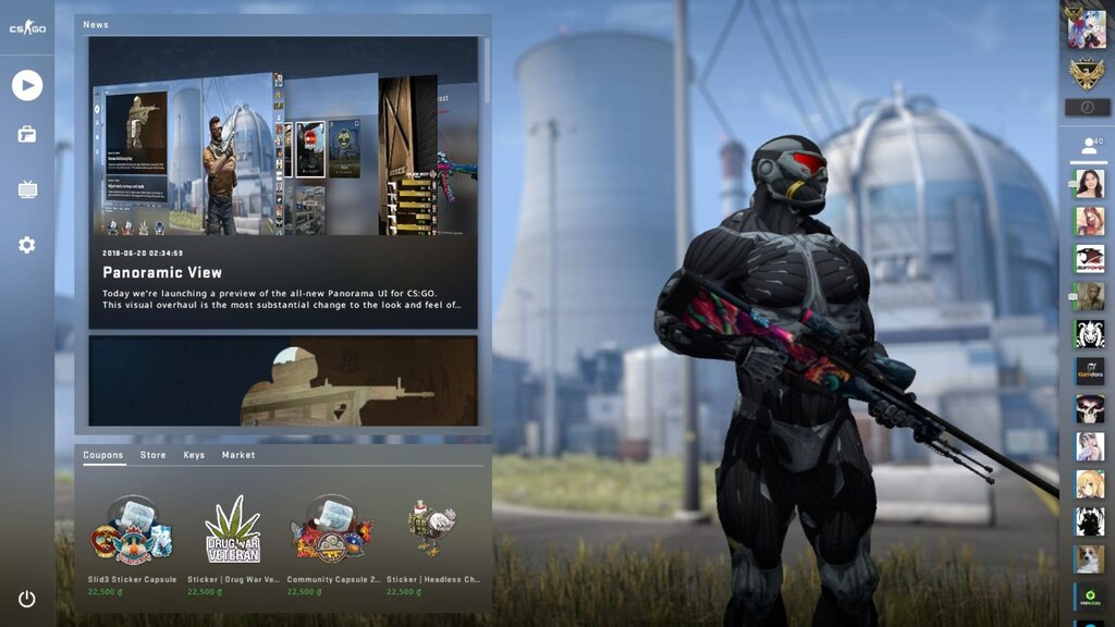 New Panaroma UI made setting being announced in CS:GO via update. 