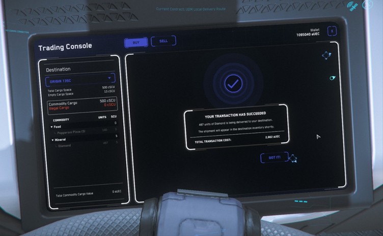 Cargo profit in Star Citizen