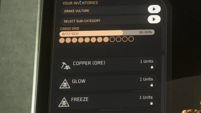 Trading commodoties in Star Citizen