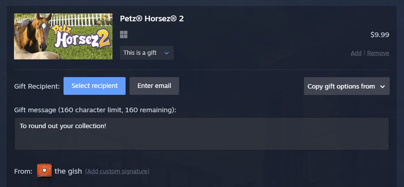 Steam email gifting